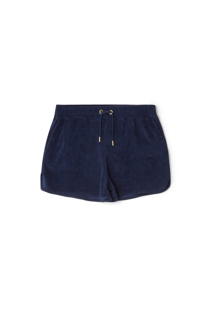 Blå frotté shorts dam